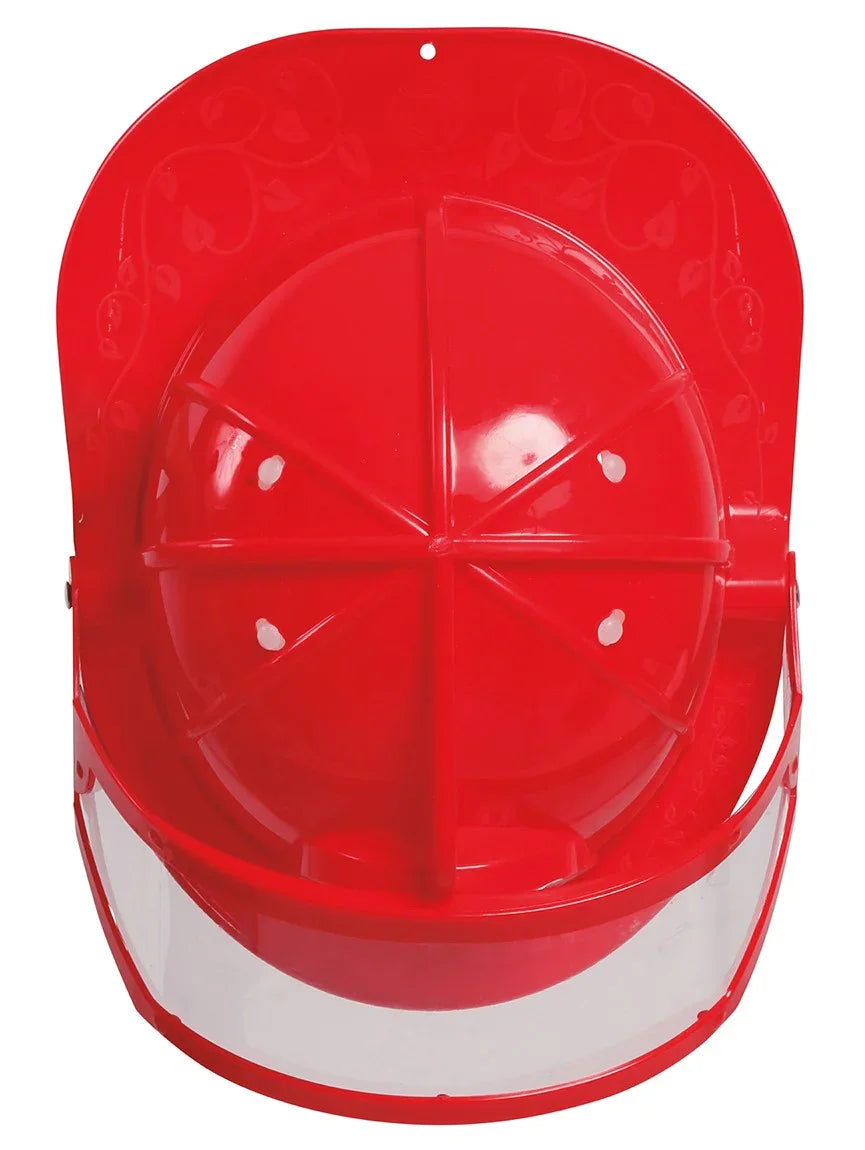 Casco de Bombero Rojo con Pantalla COMPLEMENTOS Guirca
